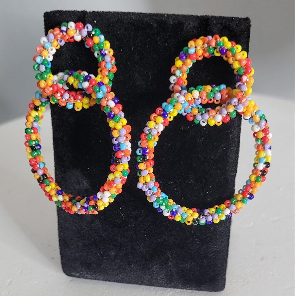 Multi-Colored Hoop Earrings